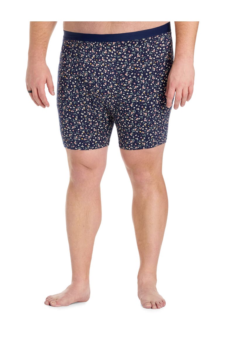 Big & Tall 3-pk Active Stretch 4 Inch Boxer Briefs V2, Alternate, color, FLORAL BLUE