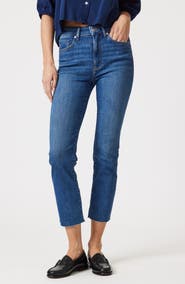 Mavi Jeans Viola Raw Hem High Waist Ankle Straight Leg Jeans