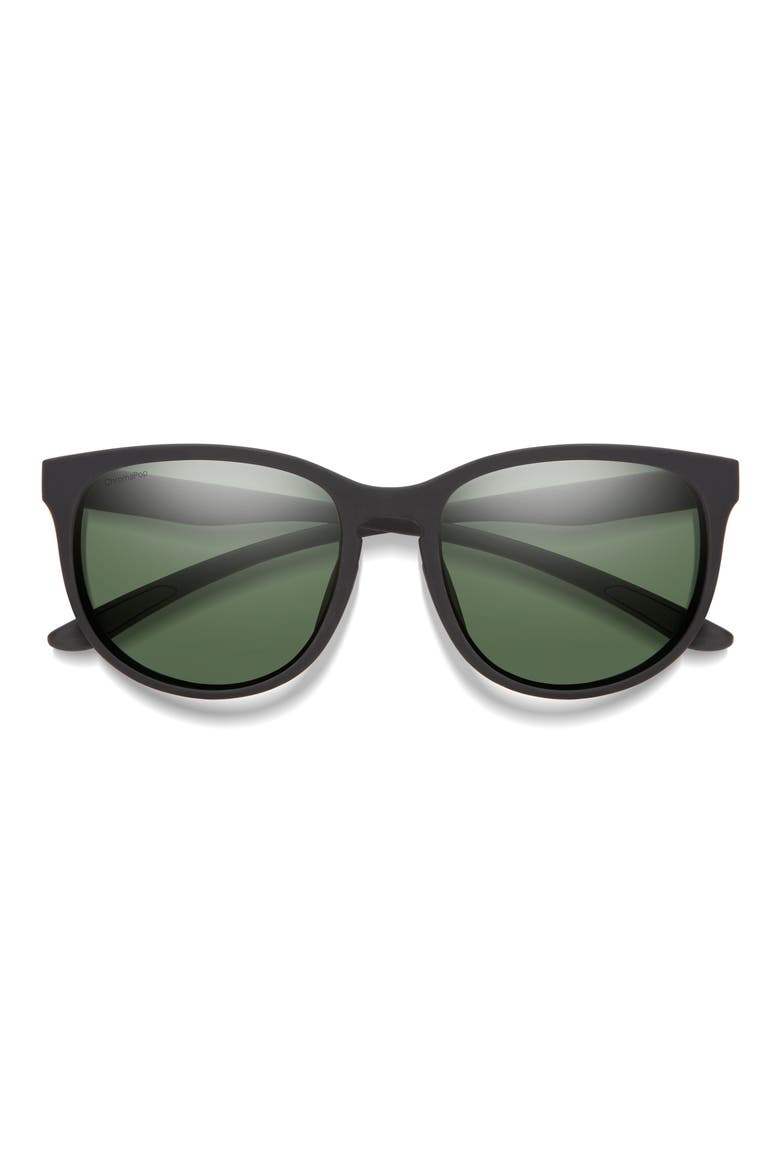 Lake Shasta 56mm ChromaPop™ Polarized Sunglasses, Main, color, MATTE BLACK / CHROMAPOP POLARIZED GREY GREEN