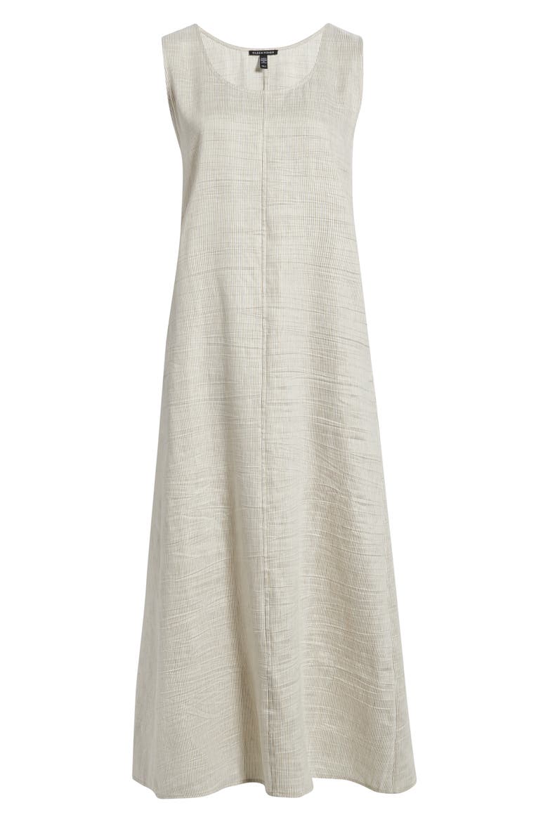 Scoop Neck Linen Blend Dress, Alternate, color, WHEAT