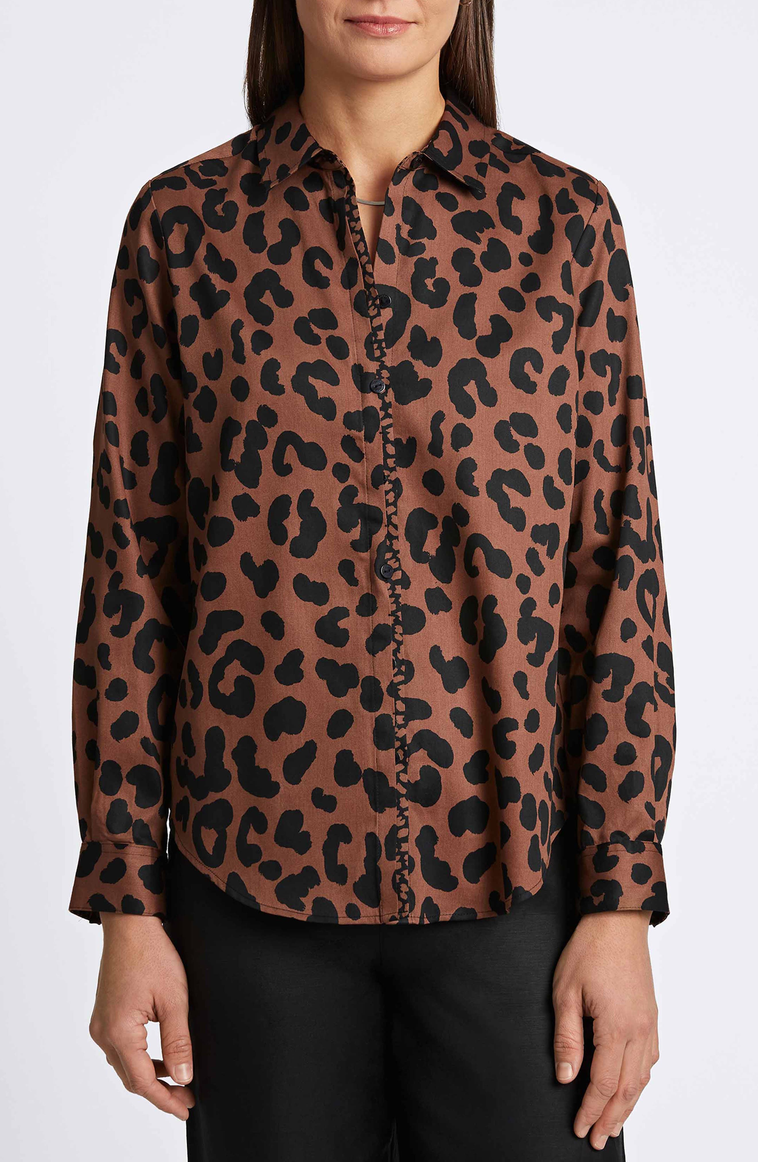 Foxcroft Cheetah Print Shirt