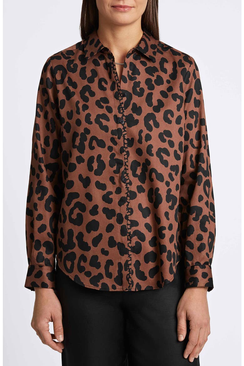 Cheetah Print Shirt, Main, color, MACCHIATO/BLACK