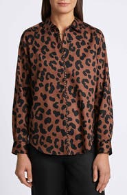 Foxcroft Cheetah Print Shirt