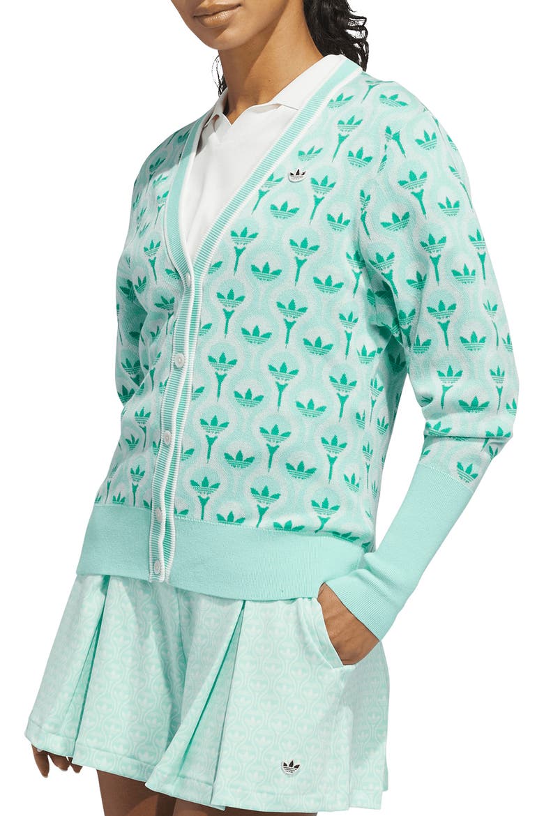 Club Cardigan, Main, color, WHITE/ CLEAR MINT