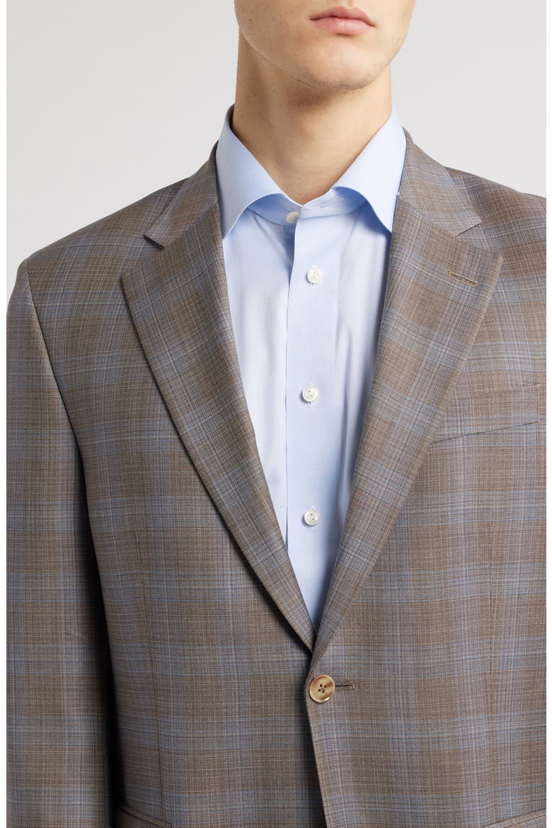 Flynn Classic Fit Ombré Check Wool Sport Coat, Alternate, color, TAN