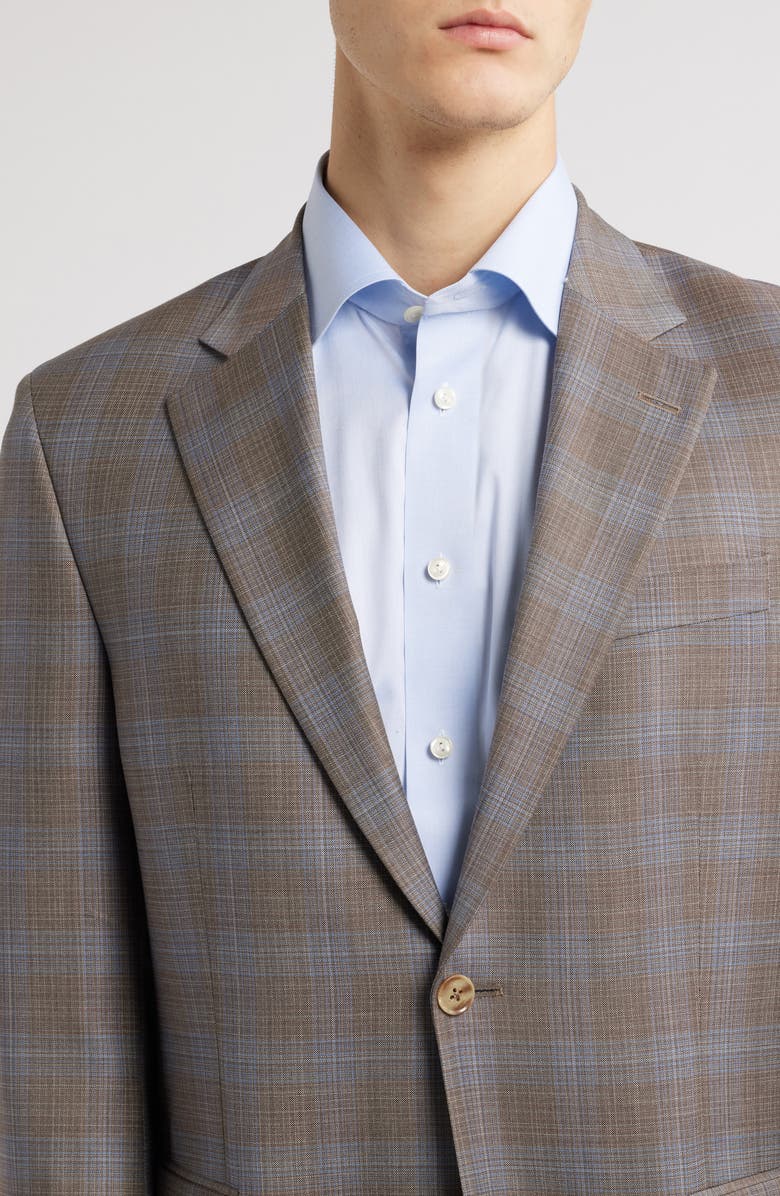 Peter Millar Flynn Classic Fit Ombré Check Wool Sport Coat, Alternate, color, Tan