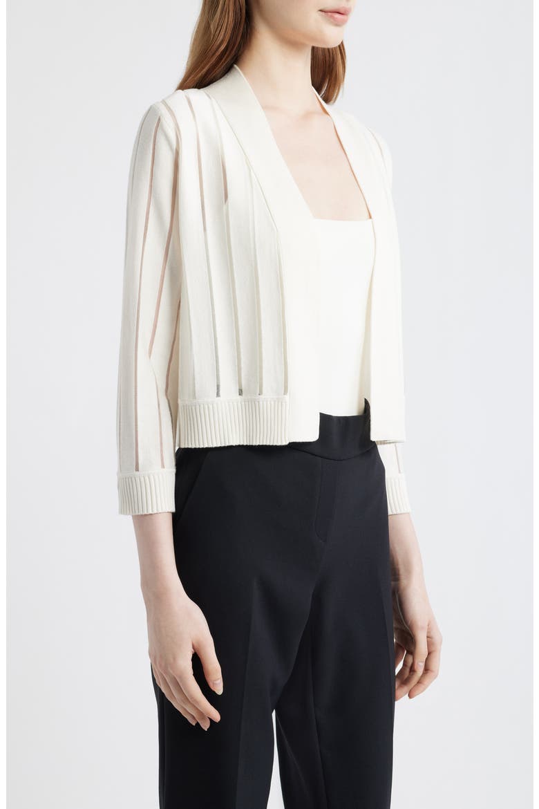 Sheer Stripe Shrug, Alternate, color, WHITE DOVE