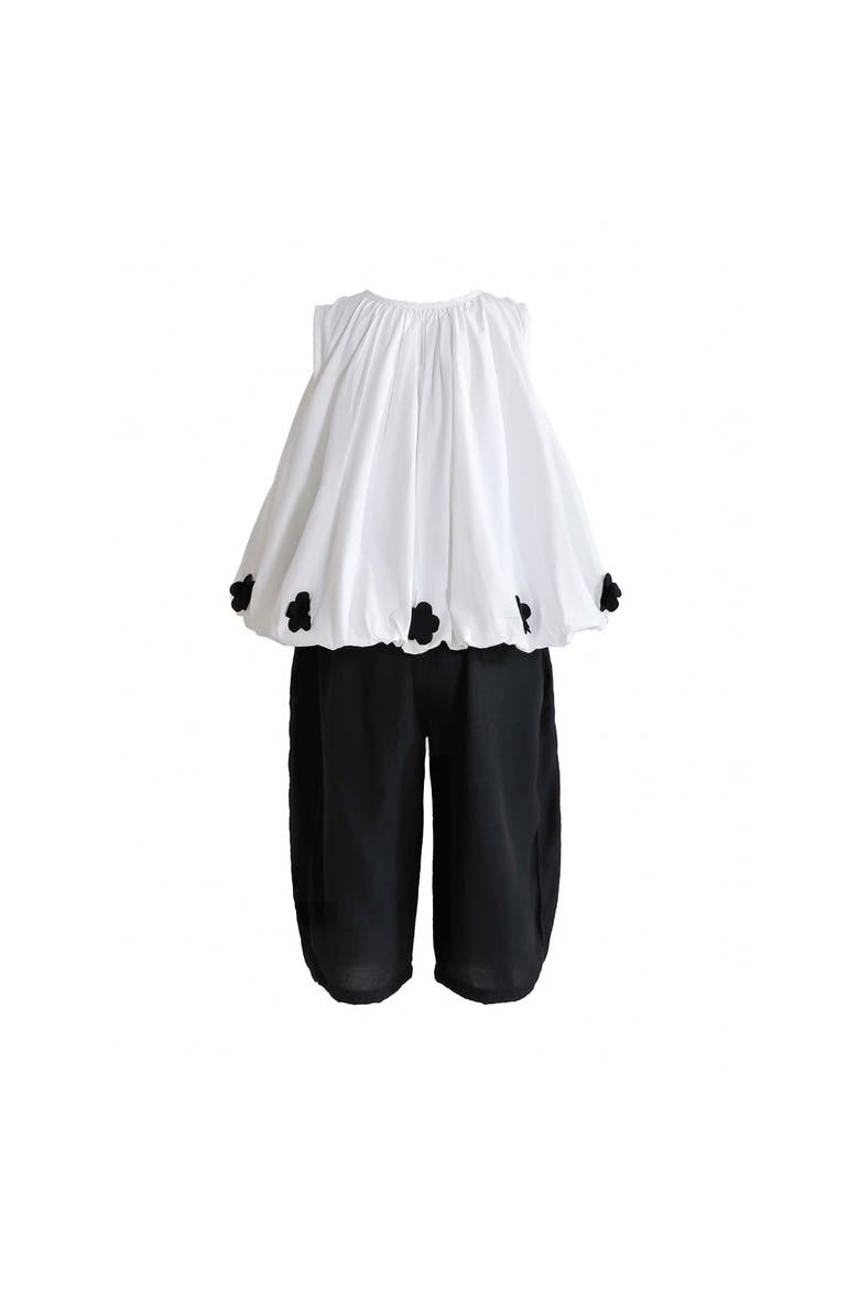 Floral Pants Set, Alternate, color, White
