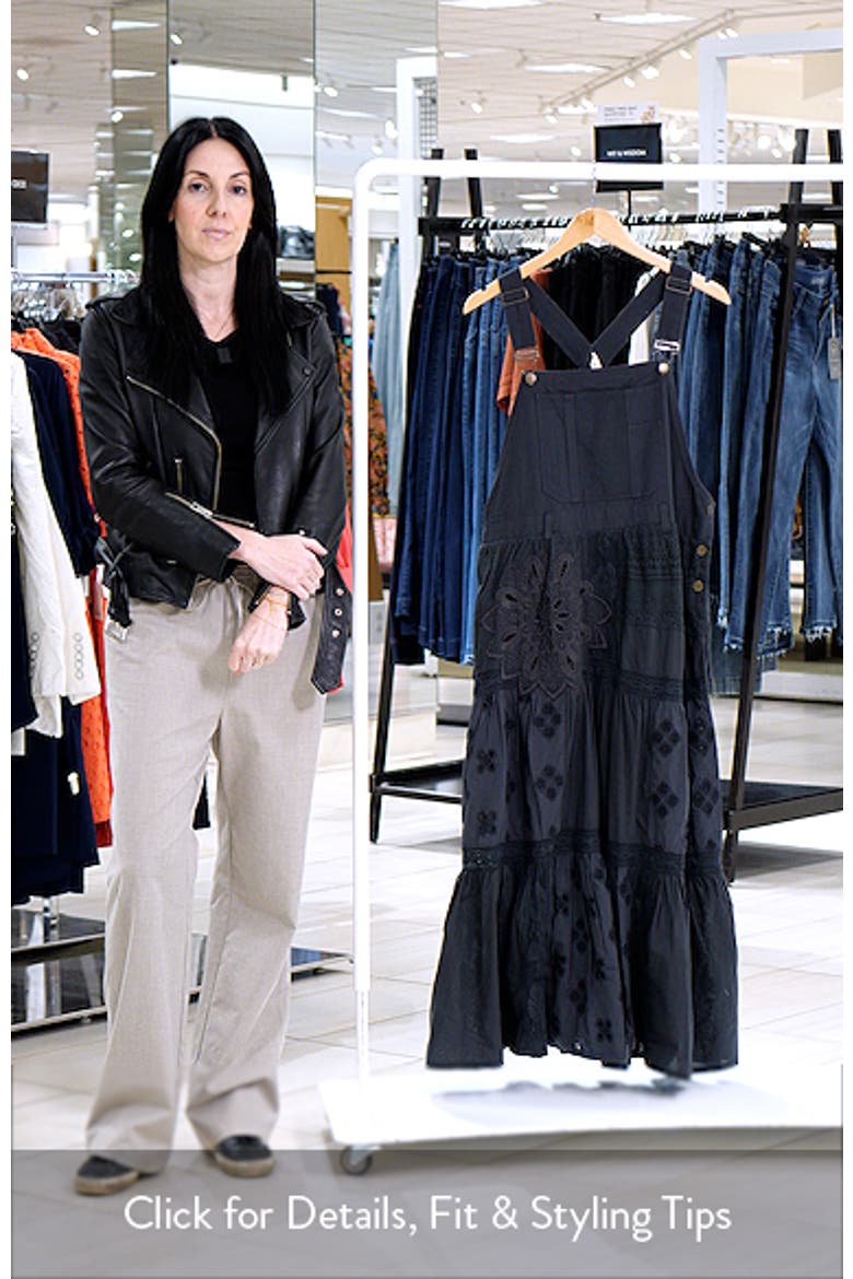 Cutwork Detail Cotton Overall Maxi Dress video