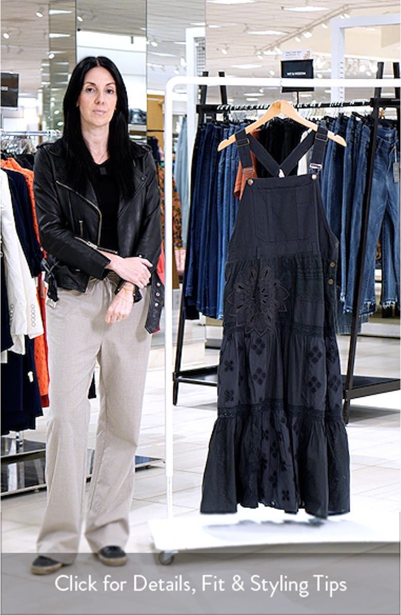 Cutwork Detail Cotton Overall Maxi Dress, sales video thumbnail