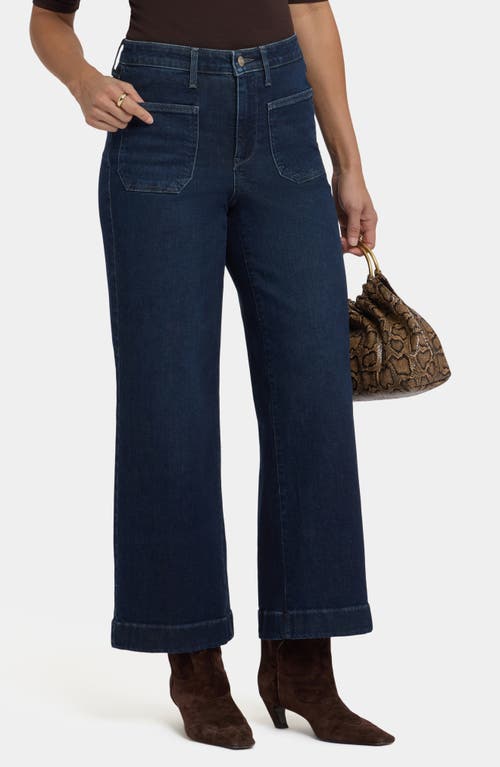 Nydj Teresa Patch Pocket High Waist Ankle Wide Leg Jeans In Blue