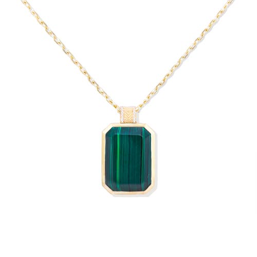 Campbell + Charlotte Spark Emerald Cut Pendant Necklace In Multi