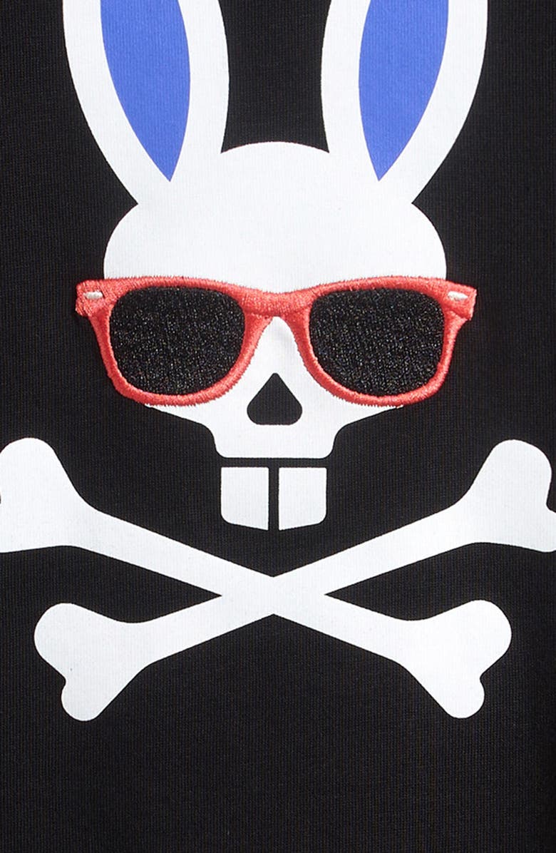 Psycho Bunny Kids' Luca Embroidered Pima Cotton Graphic T-Shirt, Alternate, color, Black