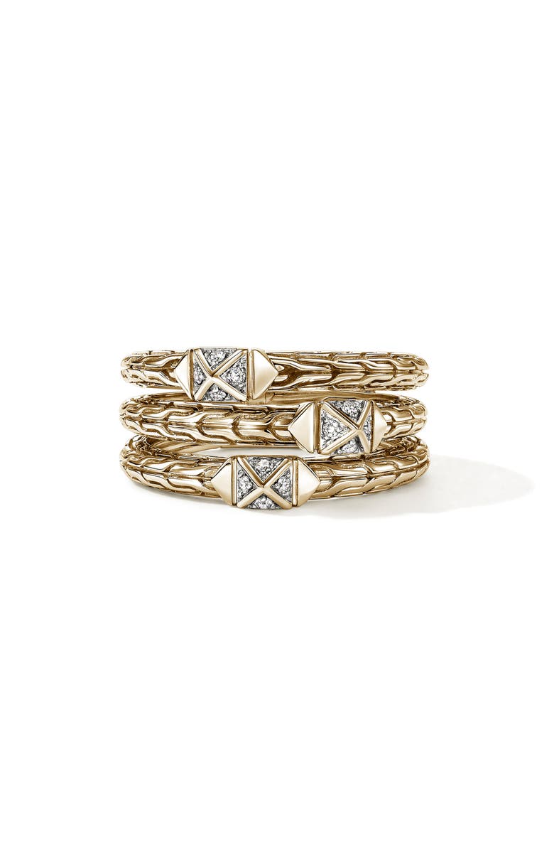 John Hardy Icon Stud Triple Row Ring, Main, color, Gold