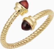Oradina 14K Yellow Gold Garnet Finger Candy Ring