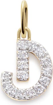Monica Vinader Lab Grown Diamond Initial Pendant Charm