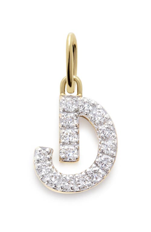 Monica Vinader Lab Created Diamond Initial Pendant Necklace In Green