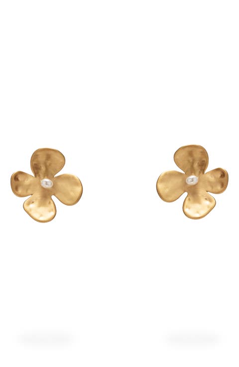 Lucky Mini Imitation Pearl Stud Earrings
