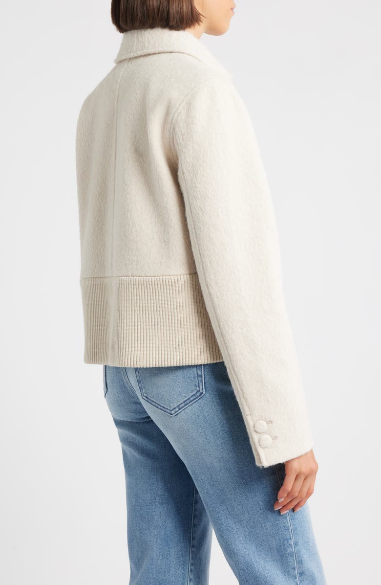 Bernardo Brushed Short Jacket, Alternate, color, Cream
