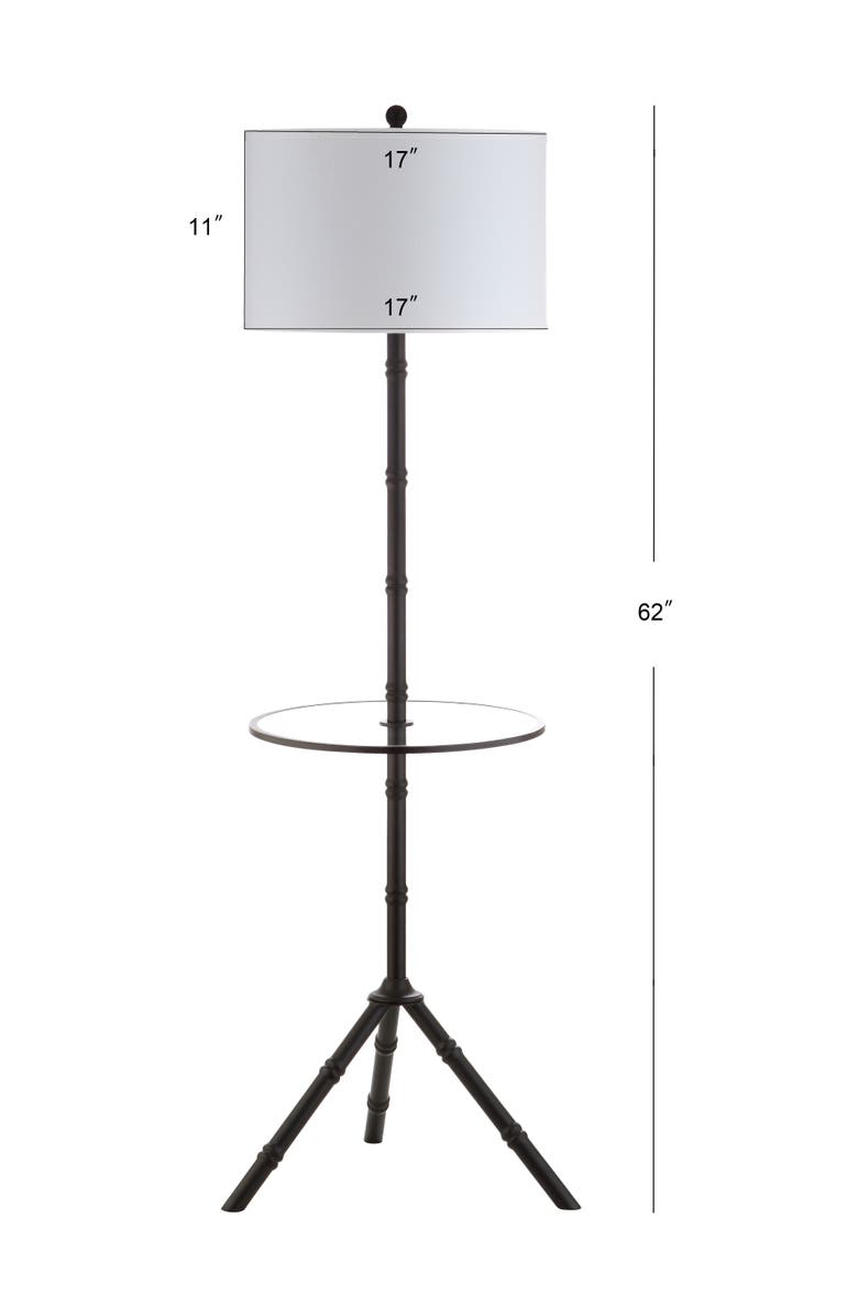 JONATHAN Y Hall 62" Metal LED End Table Floor Lamp, Alternate, color, Oil Rubbed Bronze