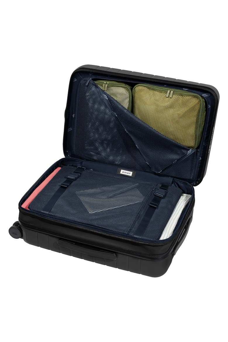 The Bigger Carry-On Flex Suitcase, Alternate, color, JET BLACK