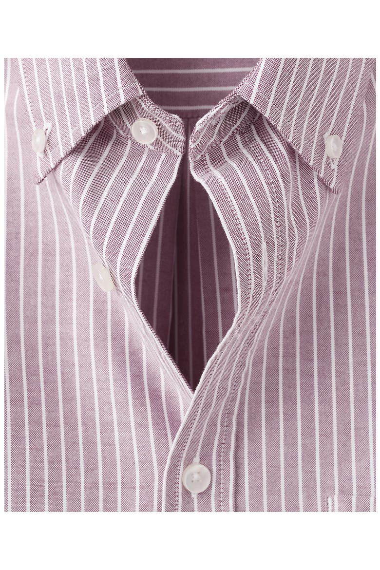 Regular Fit Stripe Button-Down Shirt, Alternate, color, CHERRY