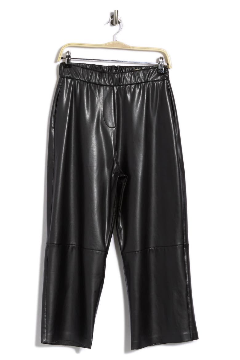 Cedar Faux Leather Pants, Main, color, BLACK