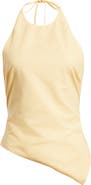 Petal & Pup Ilyana Asymmetric Cotton & Linen Halter Top