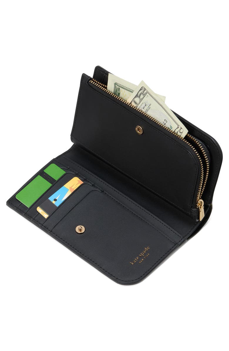 Kate Spade New York medium devin saffiano leather zip wallet, Alternate, color, 