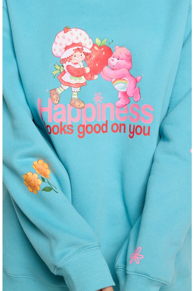 HAPPINESS LOOKS GOOD CREWNECK, Main, color, BLUE