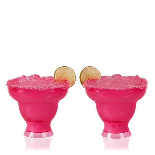 Host Margarita Freeze Cooling Cup Set Of 2 In Punch Pink