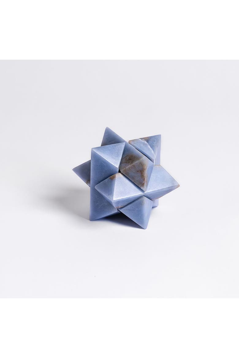 Burr Star Puzzle, Main, color, Blue Angelite