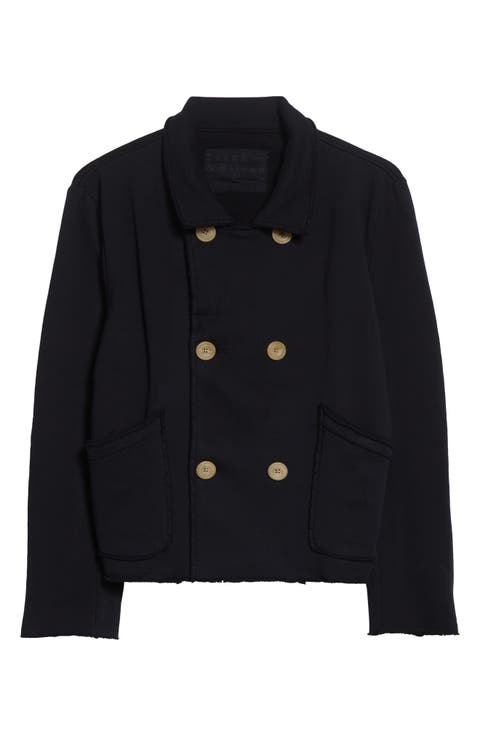 Mini Belfast Crop Knit Peacoat