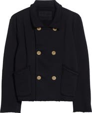Frank & Eileen Mini Belfast Crop Knit Peacoat