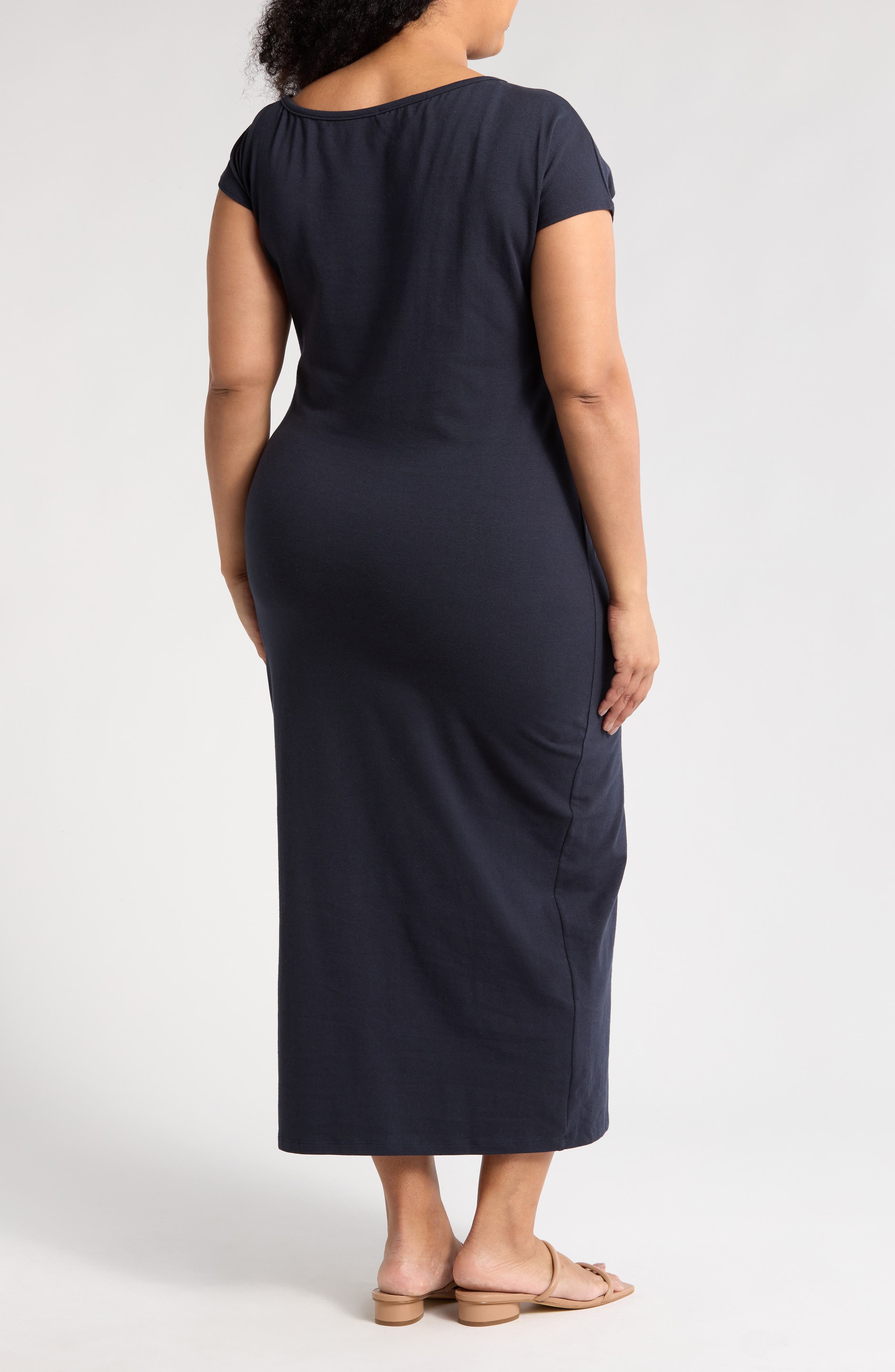 Drop Shoulder Knit Shift Dress - image 4