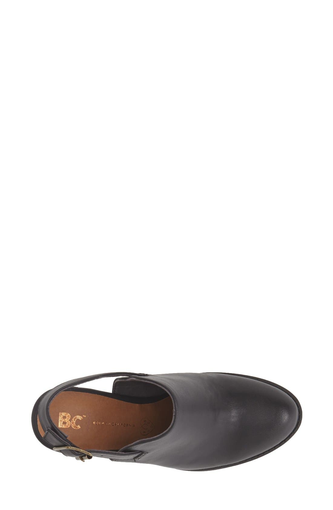 'Like Clockwork' Clog, Alternate, color, BLACK FAUX LEATHER