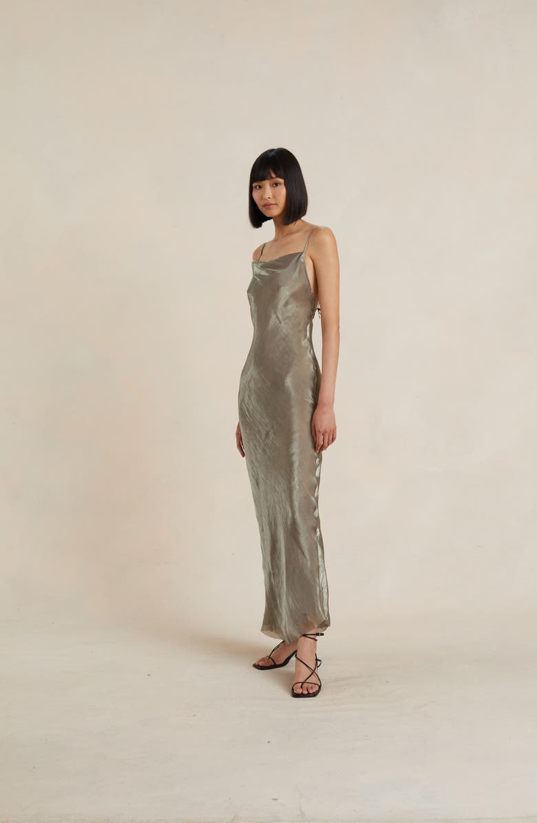 Bec + Bridge Fleur Cowl Neck Open Back Slipdress, Alternate, color,