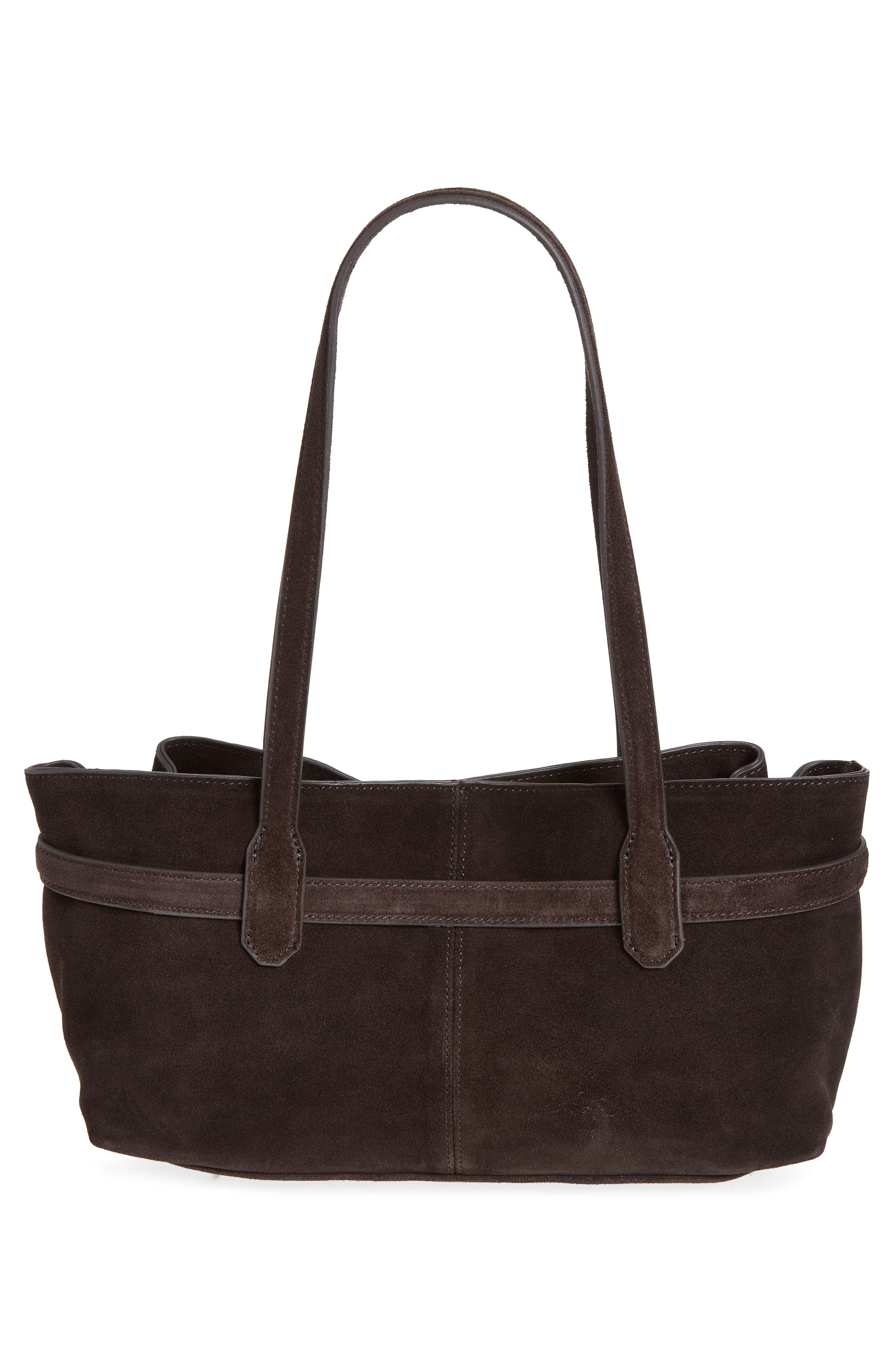 Chus Suede Shoulder Bag, Alternate, color, CHOCOLATE
