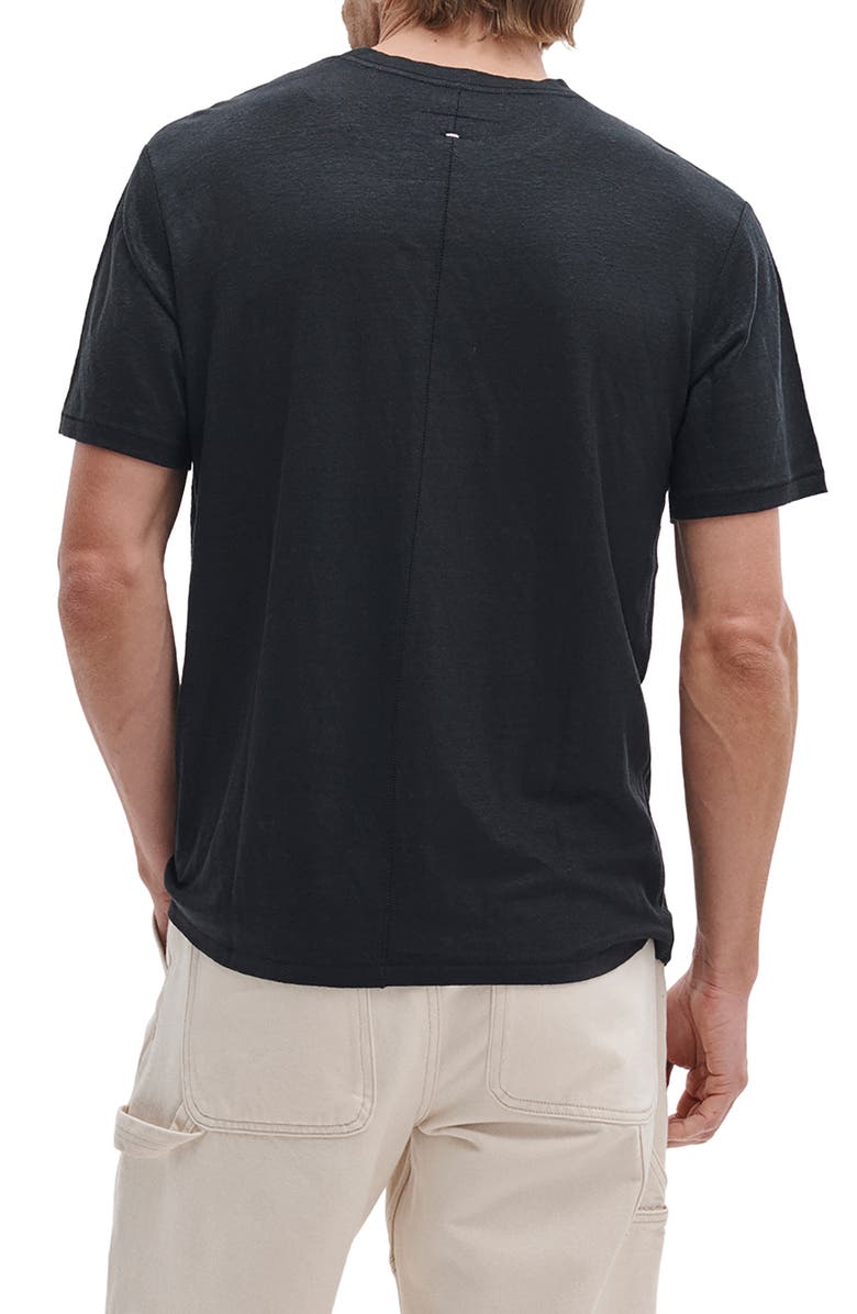 rag & bone Classic Linen T-Shirt, Alternate, color, Black