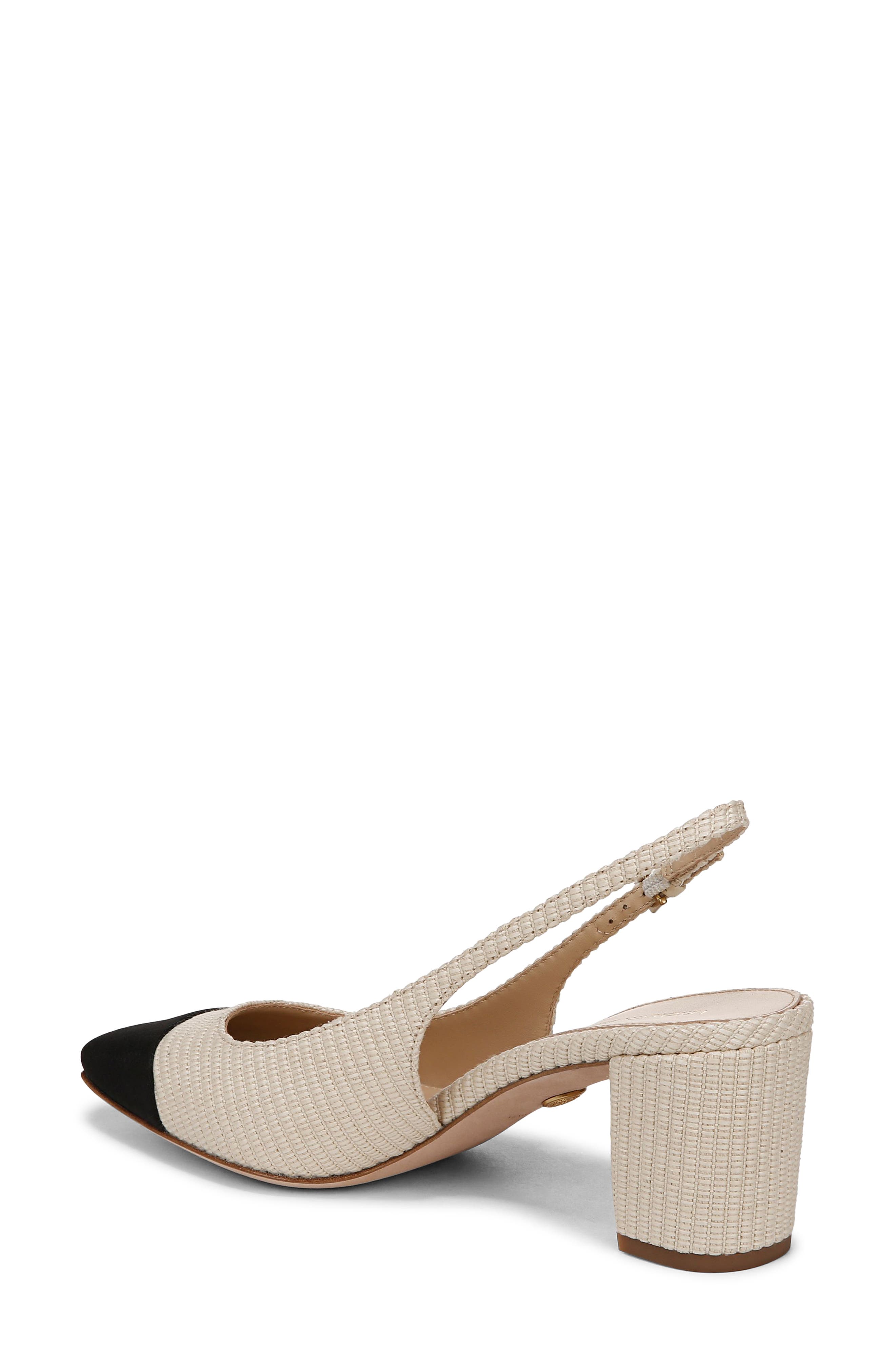 Veronica Beard Cap Toe Slingback Pump, Alternate, color, Natural/ Black