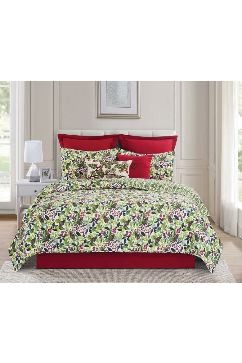 Tyson Pines Cotton Quilt Set - Reversible and Machine Washable, Alternate, color, Green
