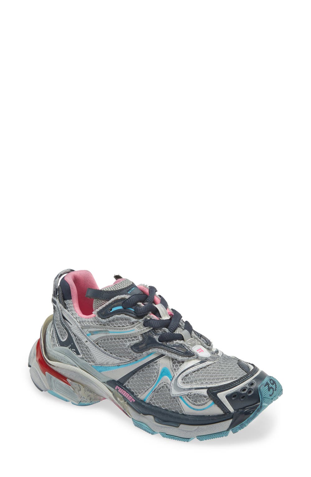 Runner 2 Sneaker, color, GREY/ BLUE/ PINK/ RED