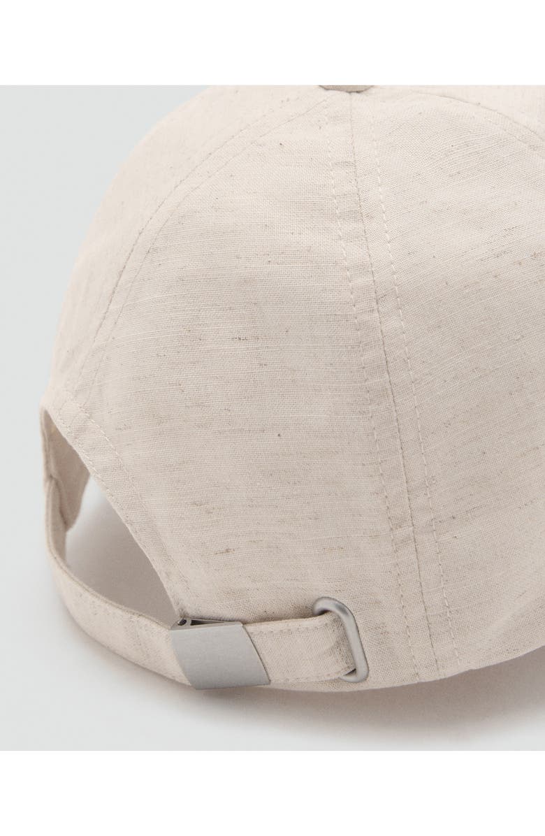 MANGO Embroidered Cotton & Linen Baseball Cap, Alternate, color, 