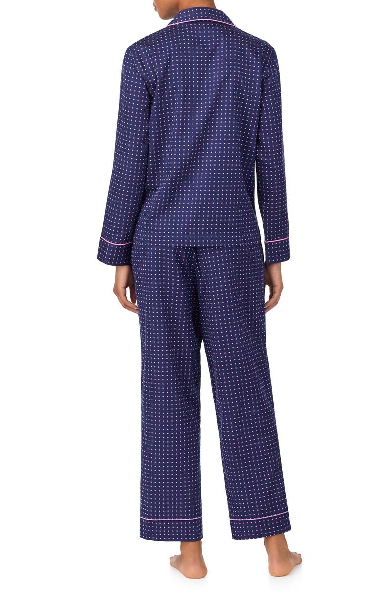 Lauren Ralph Lauren Print Cotton Blend Pajamas, Alternate, color, Navy Dot