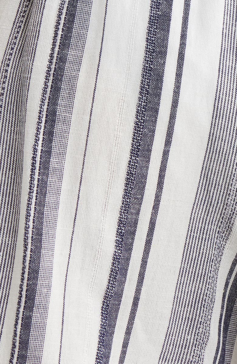 Nordstrom Cover-Up Drawstring Shorts, Alternate, color, Navy Stripe