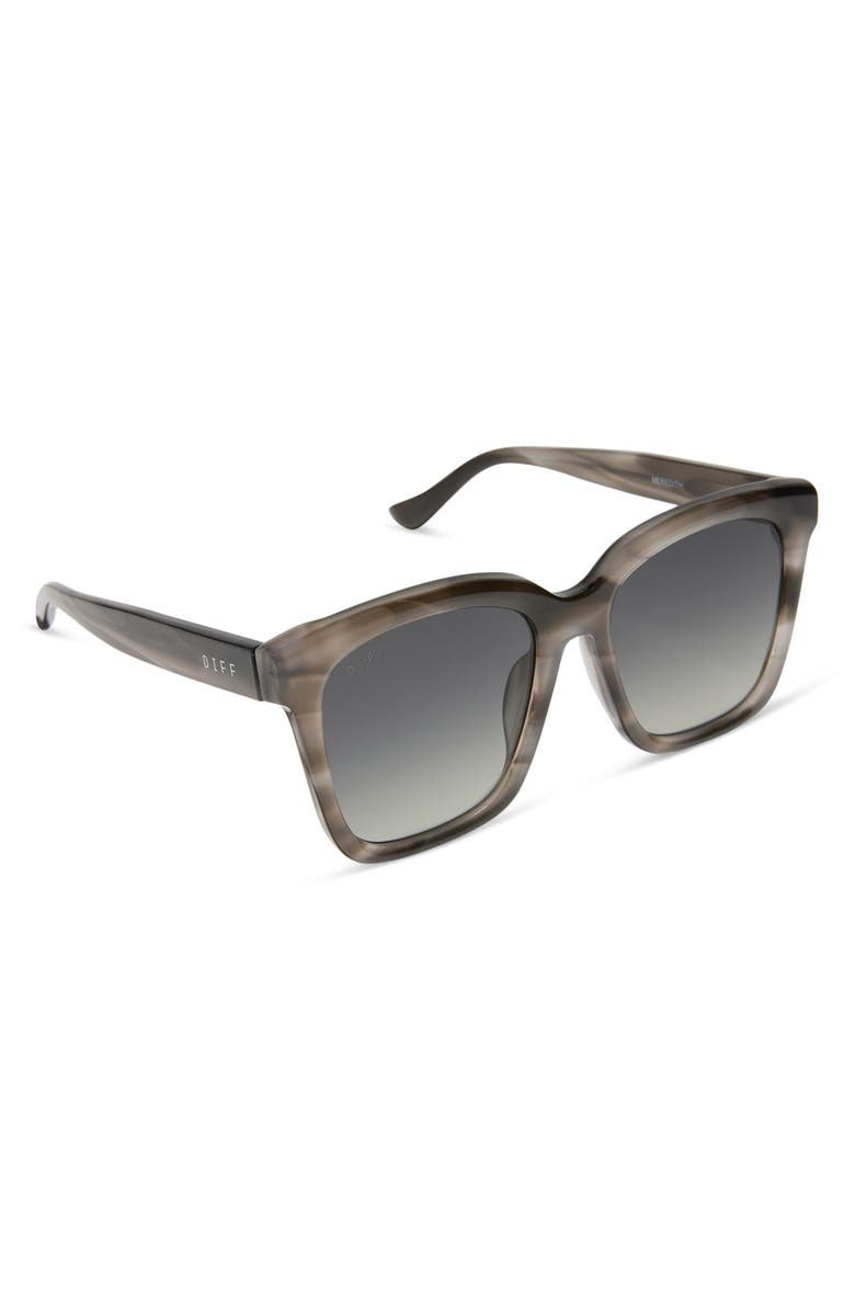 DIFF Meredith 54mm Square Sunglasses, Alternate, color, Smoke Marble / Grey Gradient