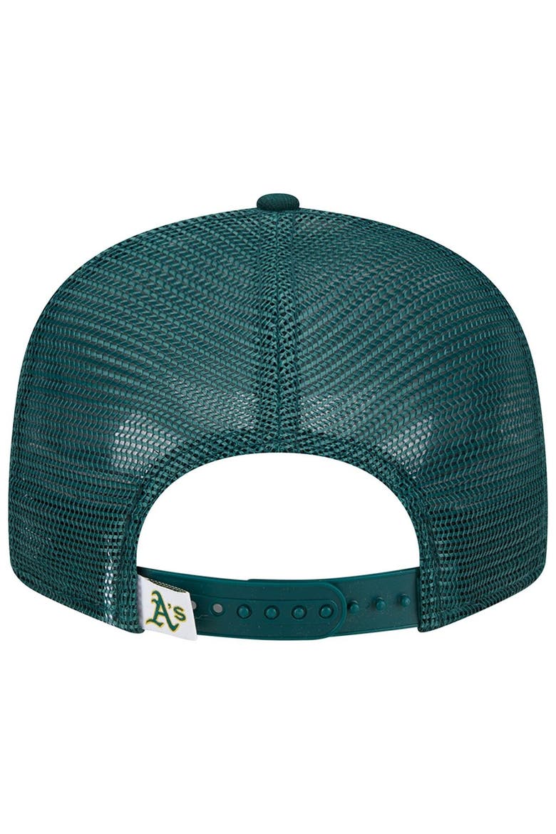 Men's New Era Green Oakland Athletics Team Color Trucker 9FIFTY Snapback Hat, Alternate, color, Green