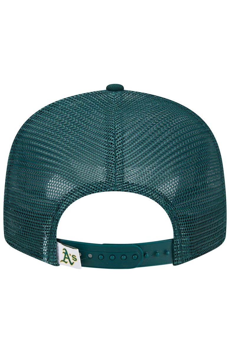 New Era Men's New Era Green Oakland Athletics Team Color Trucker 9FIFTY Snapback Hat, Alternate, color, 