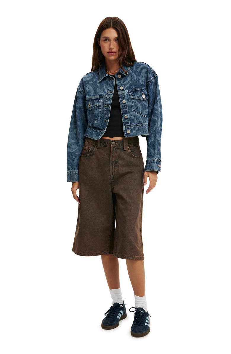 Cotton On Women's Cropped Denim Jacket, Alternate, color, 