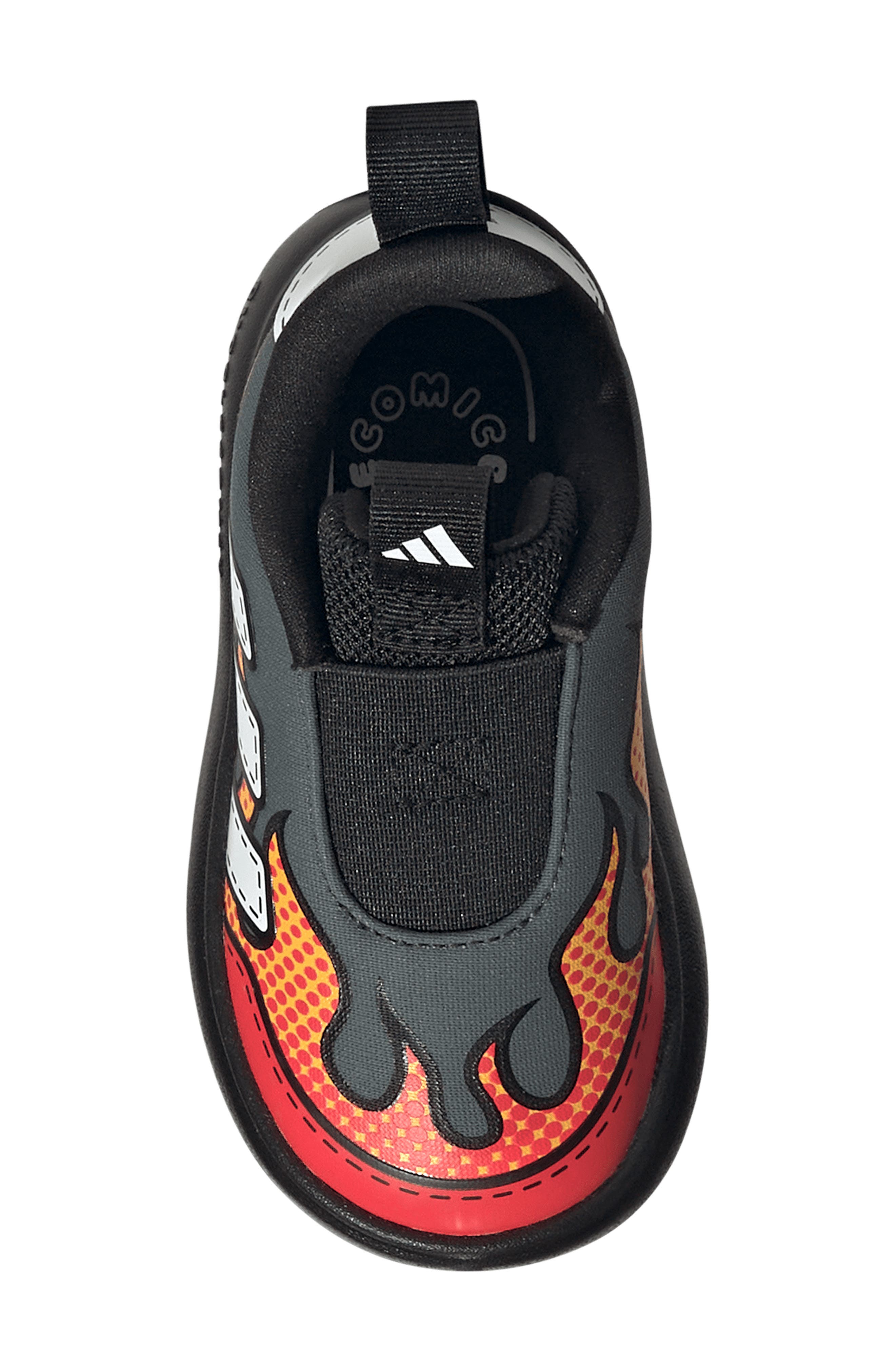 adidas Kids' Bubblecomfy Knit Slip-On Sneaker, Alternate, color, Grey/ White/ Lucid Red